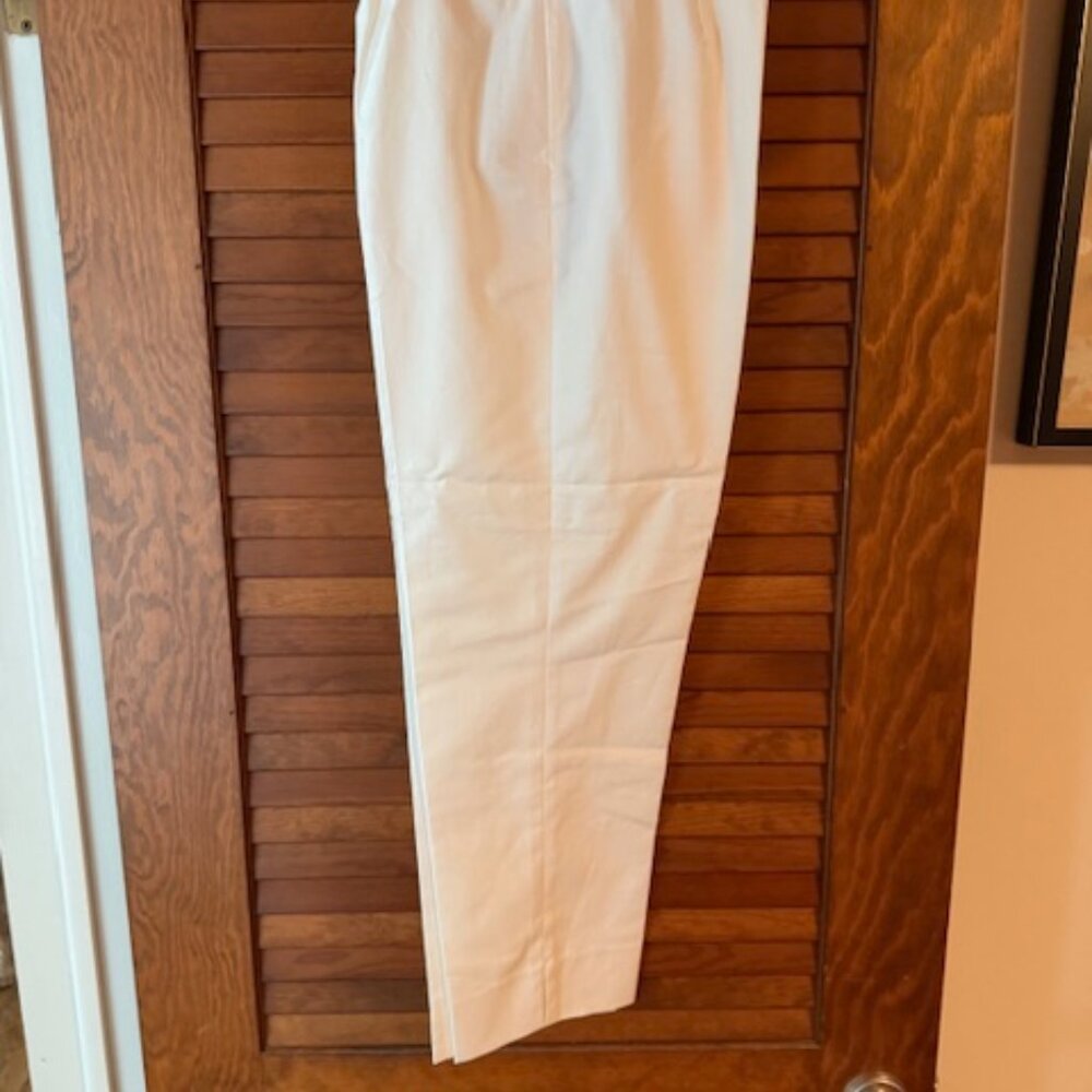 White ankle pants